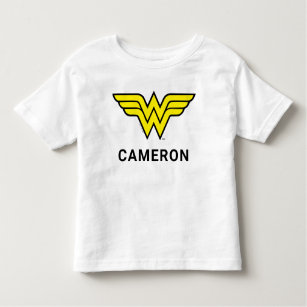 T-shirt Pour Les Tous Petits Wonder Woman   Logo classique   Ajouter Votre Nom