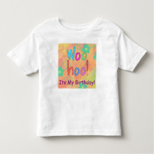 T-shirt Pour Les Tous Petits Woohoo de l'enfant, mon orange graphique d'anniver