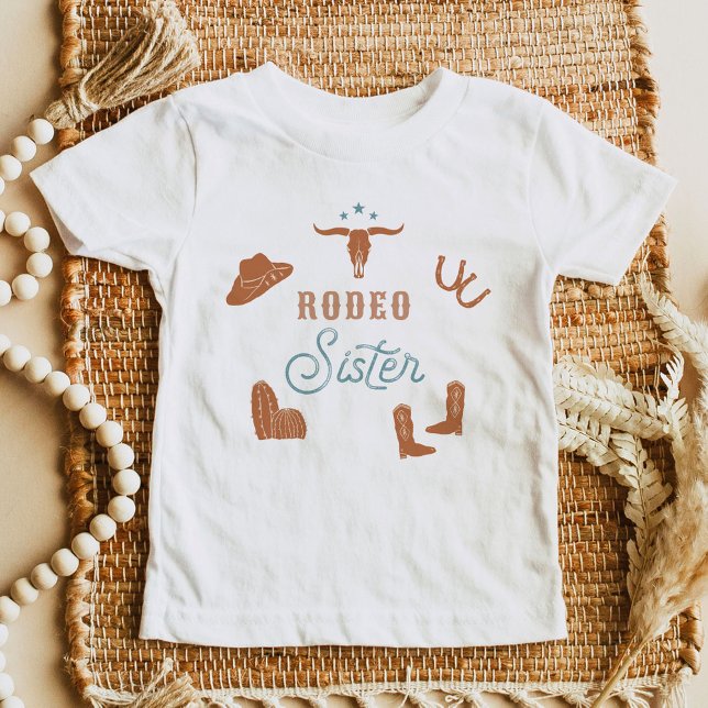 T-shirt Pour Les Tous Petits WYNONA Boho Terre Cuite Cowgirl Rodeo Soeur (Créateur téléchargé)