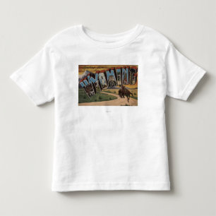 T-shirt Pour Les Tous Petits Wyoming (Cowboy)Grandes Scènes de LETTREWyoming