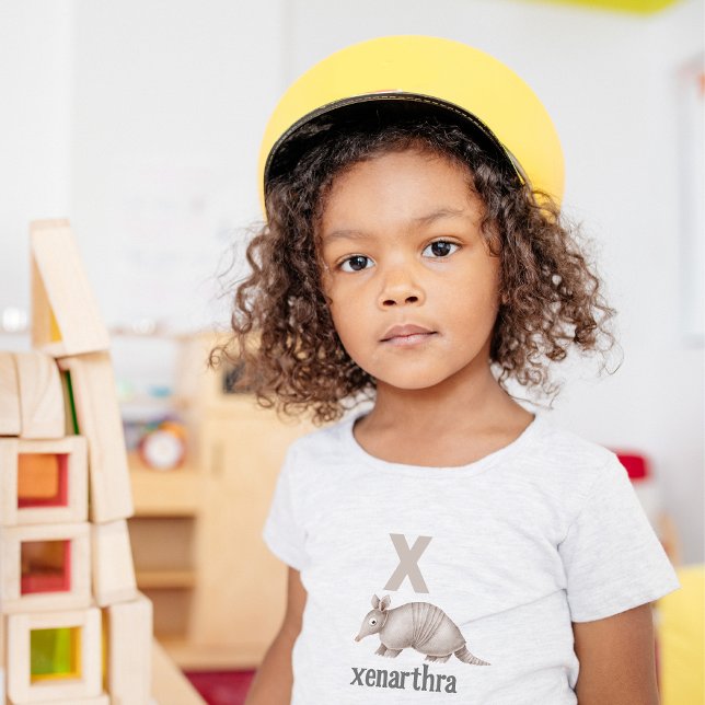 T-shirt Pour Les Tous Petits X est pour Xenarthra : Découvrez l'alphabet (Créateur téléchargé)