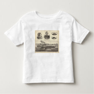 T-shirt Pour Les Tous Petits Yacht de vapeur de fer ondulé
