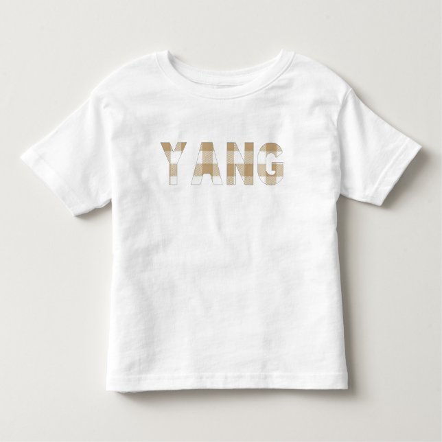 T-shirt Pour Les Tous Petits Yang Hmong Nom Plaid Family Matching Shirt (Devant)