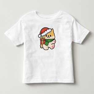 T-shirt Pour Les Tous Petits Yappy Howlidays - Jote Christmas Dog Cartoon