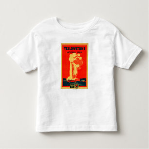 T-shirt Pour Les Tous Petits Yellowstone, vieille affiche fidèle de la