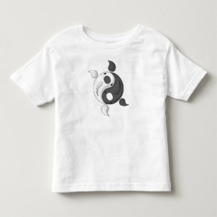 T-shirt Pour Les Tous Petits Yin et Yang la chemise lumière Koi Kid et Baby Lig