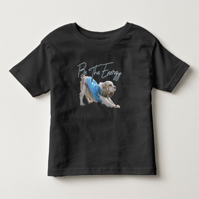 T-shirt Pour Les Tous Petits Yoga Downward Dog - Soyez La Citation De L'Énergie (Devant)