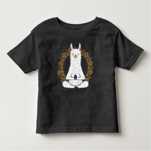 T-shirt Pour Les Tous Petits Yoga Llama Alpaca Namaste détente Animal