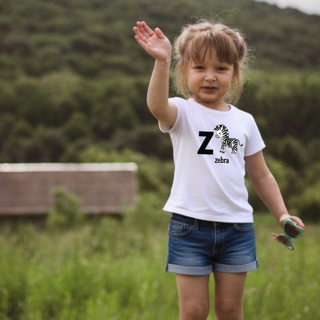 T-shirt Pour Les Tous Petits Z est pour Zebra : Adorable Alphabet (Créateur téléchargé)