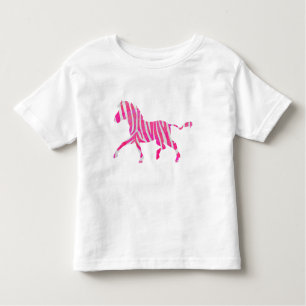 T-shirt Pour Les Tous Petits Zebra Hot rose et blanc Silhouette