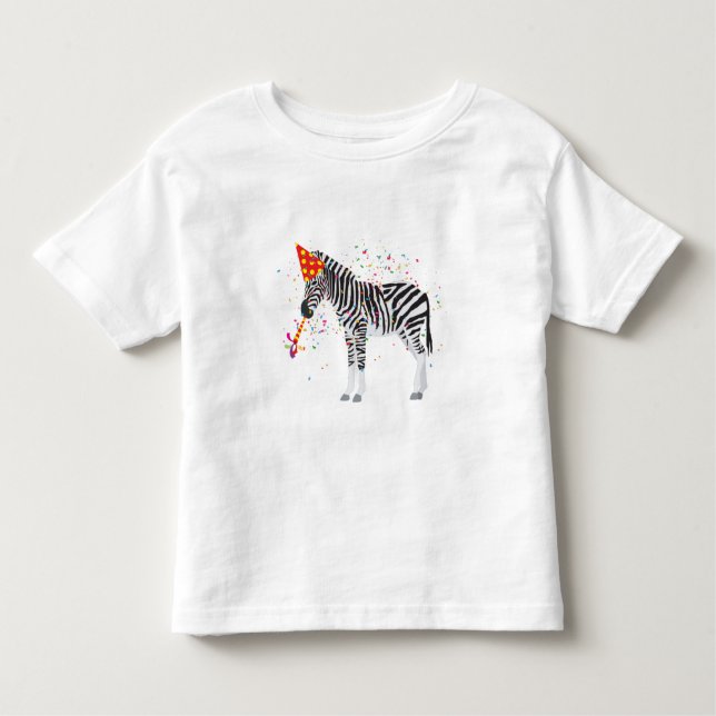 T-shirt Pour Les Tous Petits Zèbre - Animaux ayant une fête (Devant)