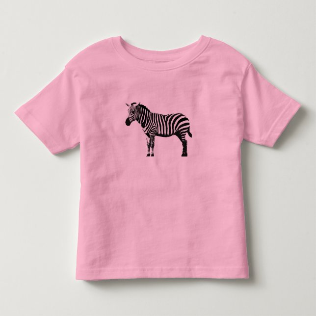 T-shirt Pour Les Tous Petits Zèbre rose (Devant)