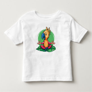 T-shirt Pour Les Tous Petits Zen Parrot - Méditation Tropicale Art
