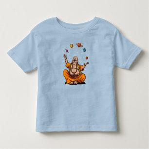 T-shirt Pour Les Tous Petits Zen Yoga Bouddha Jongler Planètes spatiales Médita