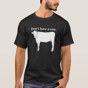 T-shirt Pour les végans Graphique de vache Ne pète pas les