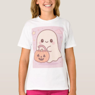 T-shirt pour l'Halloween Kawaii Ghost