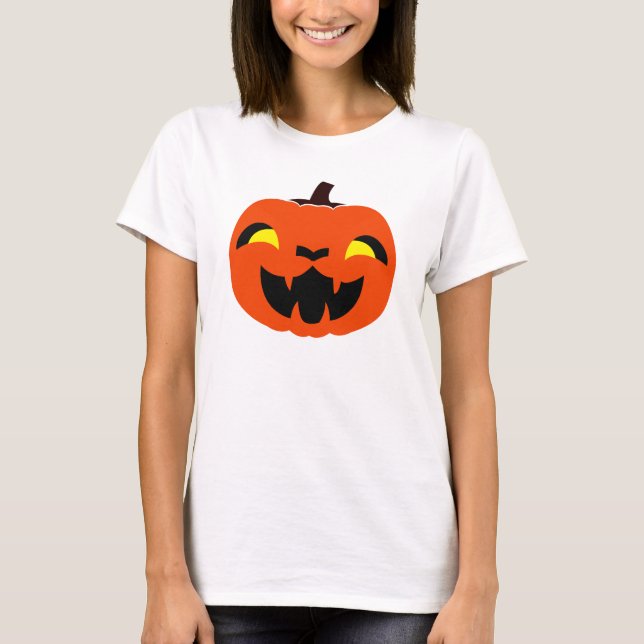 T-shirt pour l'halloween potiron (Devant)
