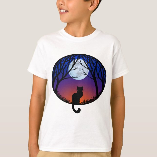 T-shirt pour l'Halloween pour enfant Thé de chat n (Devant)