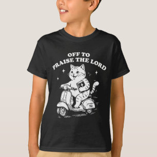 T-shirt Pour louer le Seigneur Drôle de Chat Chrétien Foi