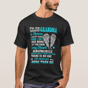 T-shirt Pour Ma Grand-Mère Au Ciel Hommes Femmes Mort Mémo