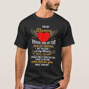 T-shirt Pour Ma Maman Au Ciel Je Cachais Mes Larmes La Dou