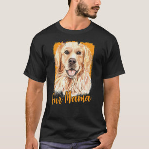T-shirt Pour Maman Patte de Chien Retriever Doré Mignonne