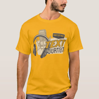 T-shirt pour micro et casque avec texte personnali