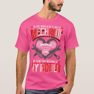 T-shirt Pour Moi, Ce Mécanicien Est Mon Père Du Monde