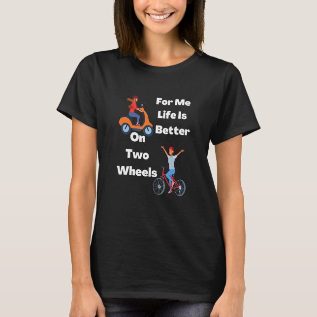 T-shirt Pour moi sur deux roues 1 (Devant)
