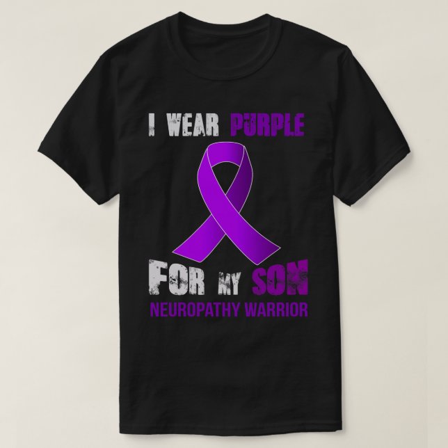 T-shirt Pour mon fils guerrier de la neuropathie (Design devant)