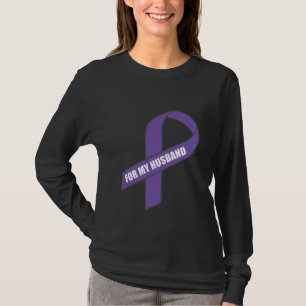 T-shirt Pour mon mari (ruban pourpre)