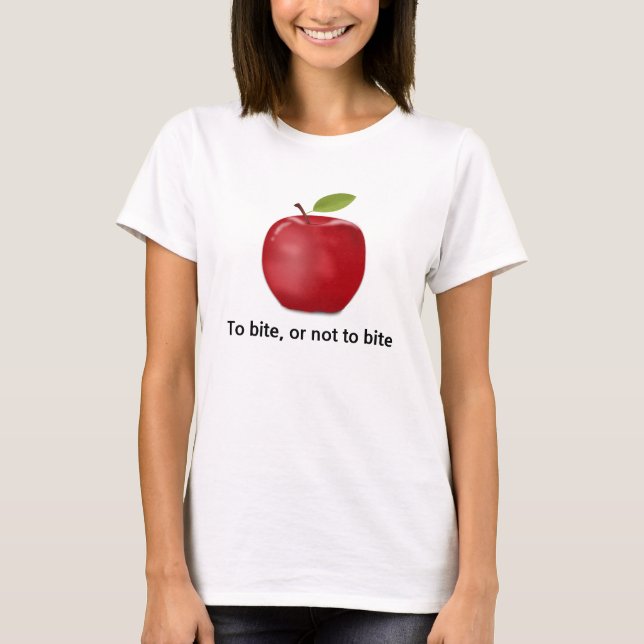 T-shirt Pour mordre ou ne pas mordre, Apple quote (Devant)