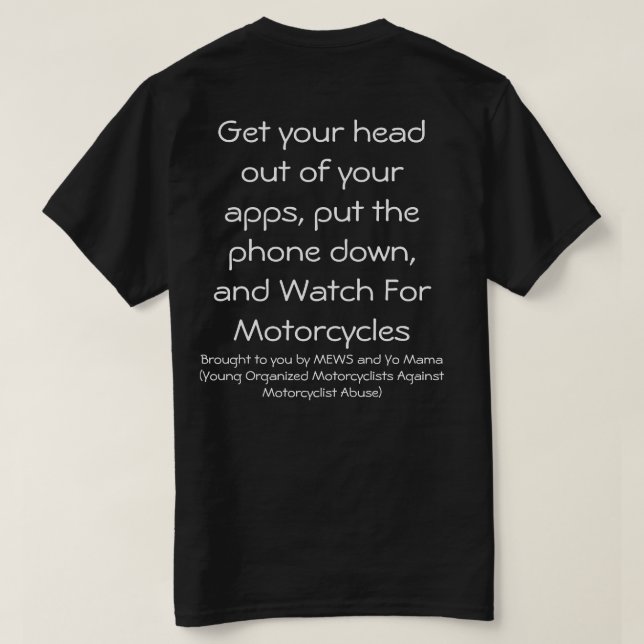 T-Shirt pour motard (Design dos)