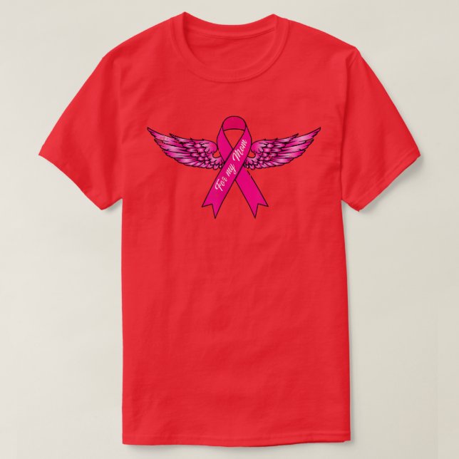 T-shirt Pour My Mama Pink Wing Cool Breast Cancer Awarenes (Design devant)