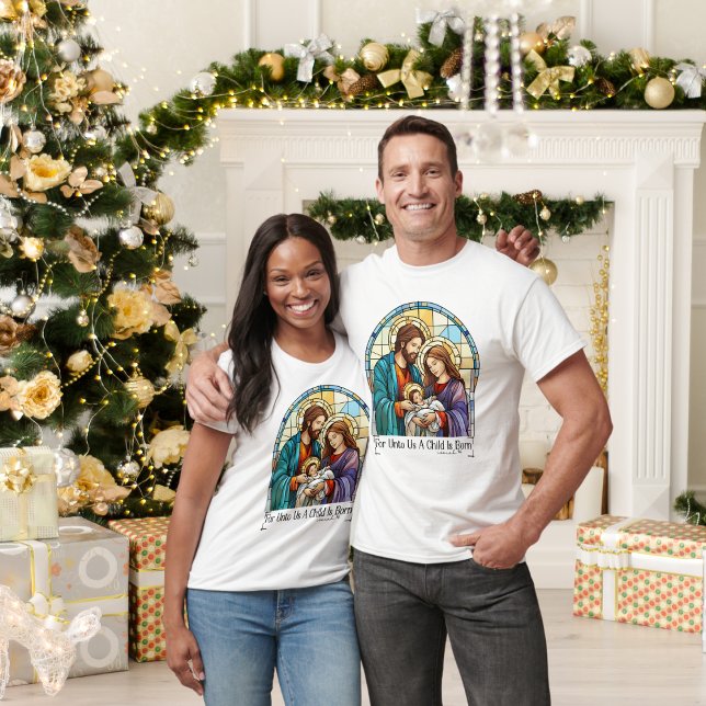 T-shirt Pour nous, l'enfant est né (Créateur téléchargé)