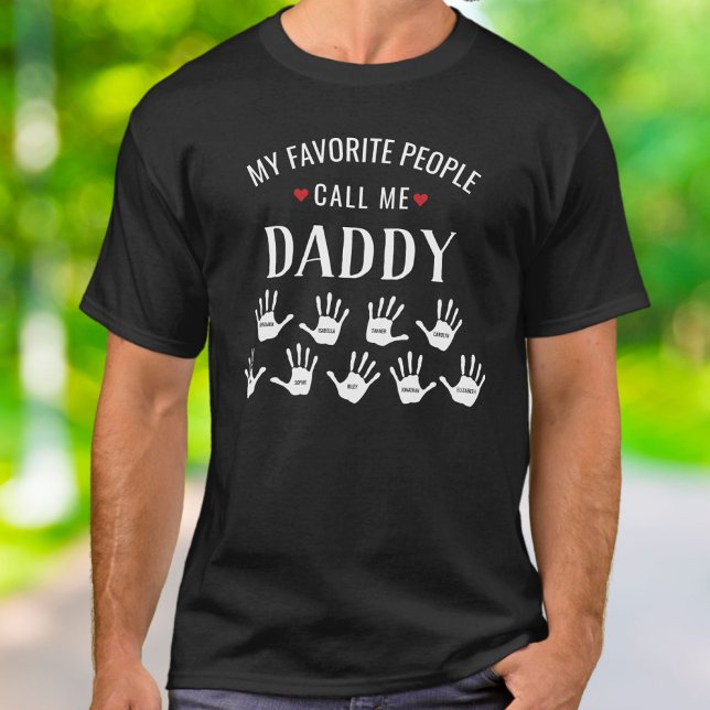 T-shirt Pour papa avec enfants Noms personnalisés (Créateur téléchargé)