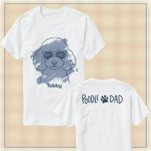T-shirt pour papa de caniche personnalisé avec un