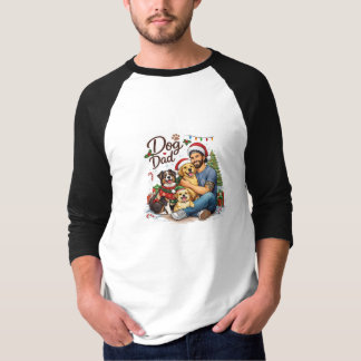 T-shirt pour papa de chien festif – Noël Gi