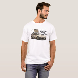 T-shirt pour passionné de voiture énergisé au café