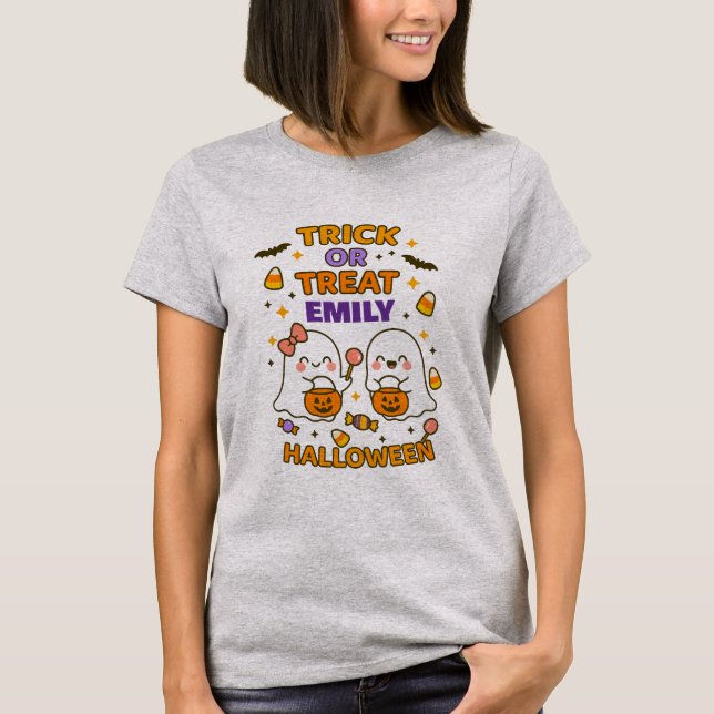T-shirt pour petits-déjeuners d'Halloween personna (Devant)