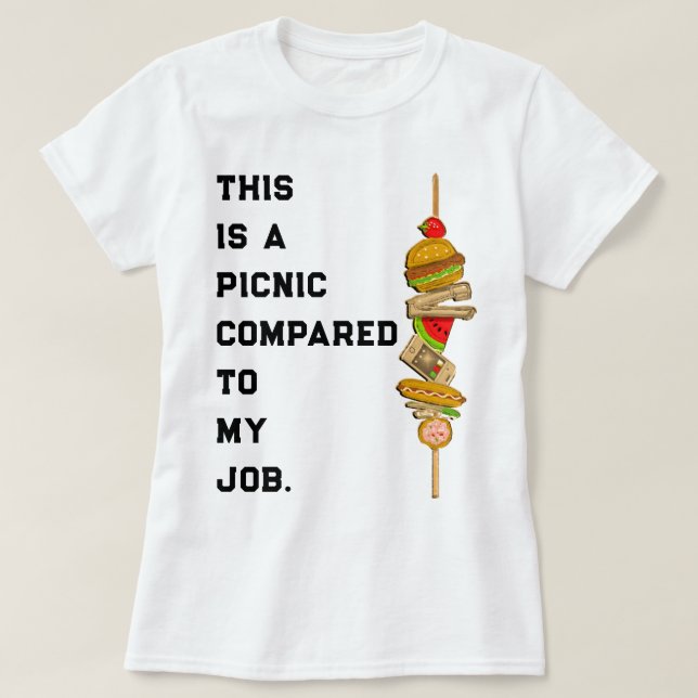 T-Shirt pour pique-nique d'entreprise (Design devant)