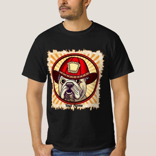 T-Shirt pour pompier Bulldog (Devant)