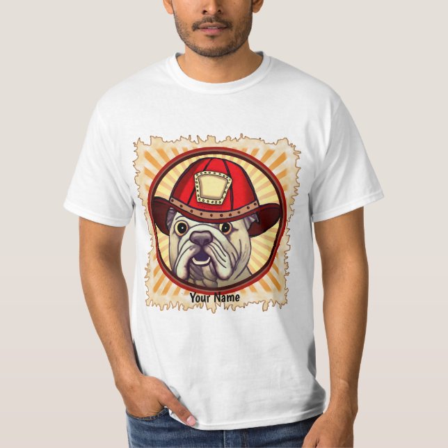 T-Shirt pour pompier Bulldog (Devant)