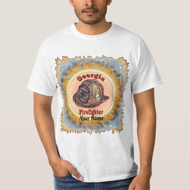 T-shirt pour pompier de Géorgie (Devant)