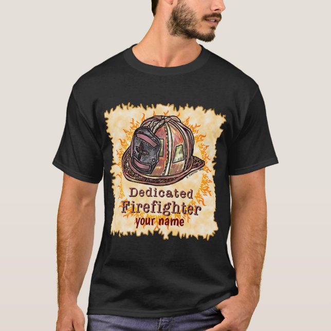 T-shirt pour pompier dévoué (Devant)