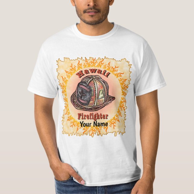 T-shirt pour pompier d'Hawaii  (Devant)