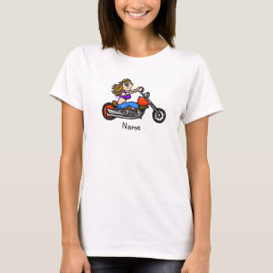 T-Shirt pour poussette féminine en moto