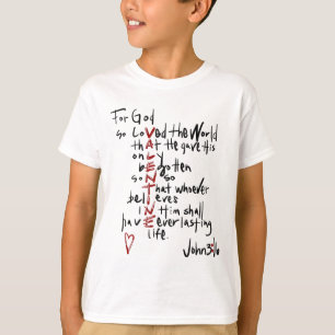 T-shirt Pour que Dieu ait tant aimé le monde verset bibliq