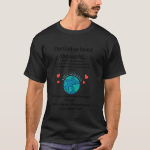 T-shirt Pour que Dieu Ait Tant Aimé le Monde Verset Bibliq