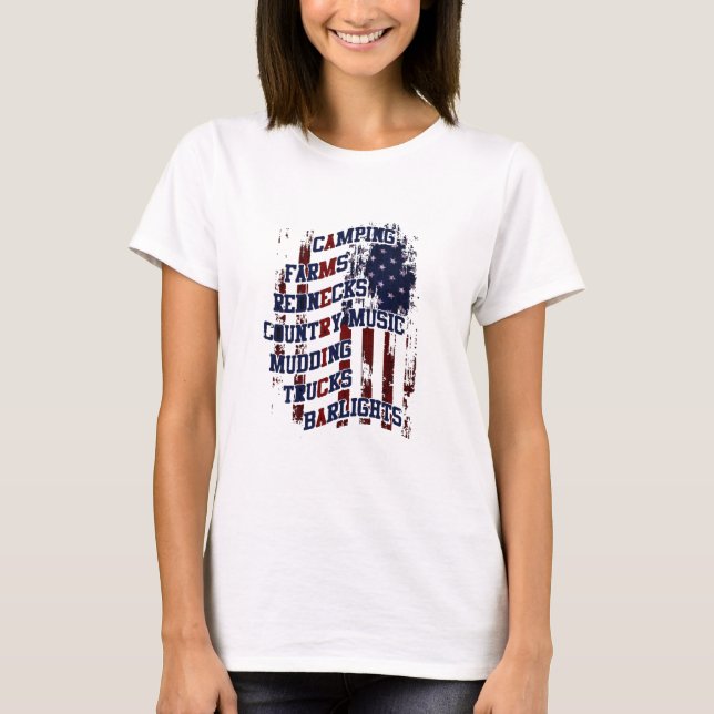 T-shirt Pour quoi l'Amérique est debout (Devant)